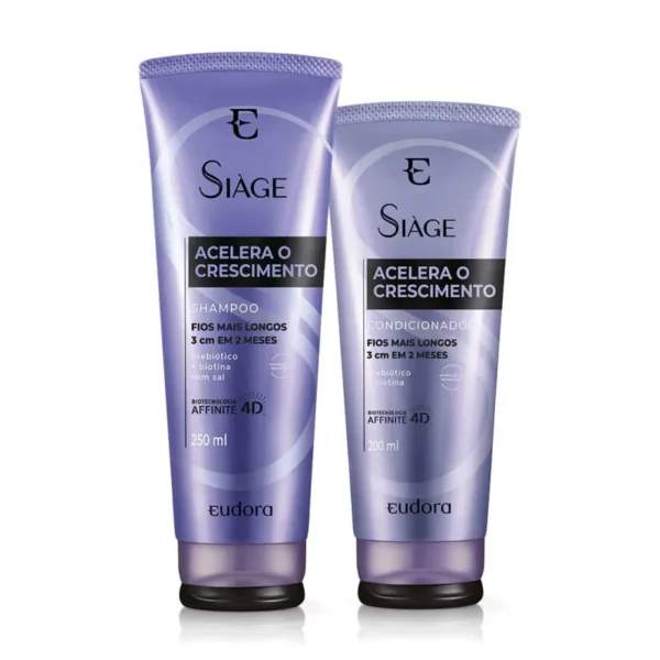 Combo Siàge Acelera o Crescimento: Shampoo 250ml + Condicionador 200ml