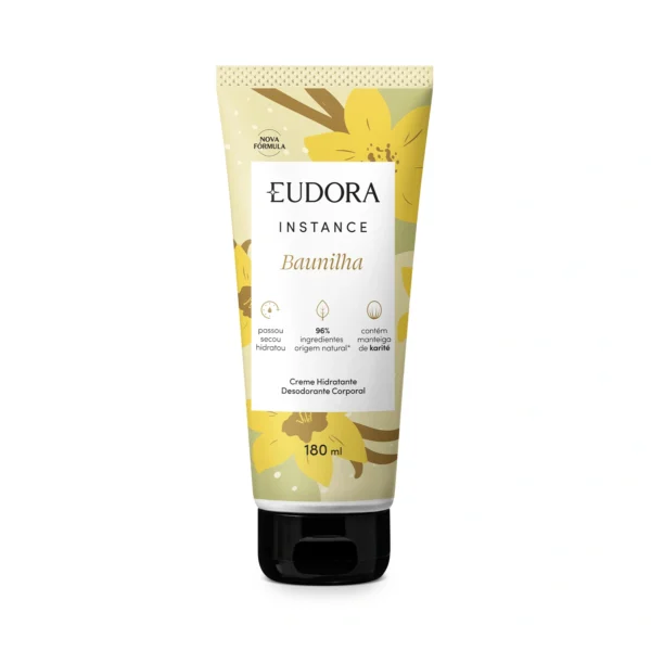 INSTANCE BAUNILHA LOCAO DESODORANTE HIDRATANTE CORPORAL 180ml
