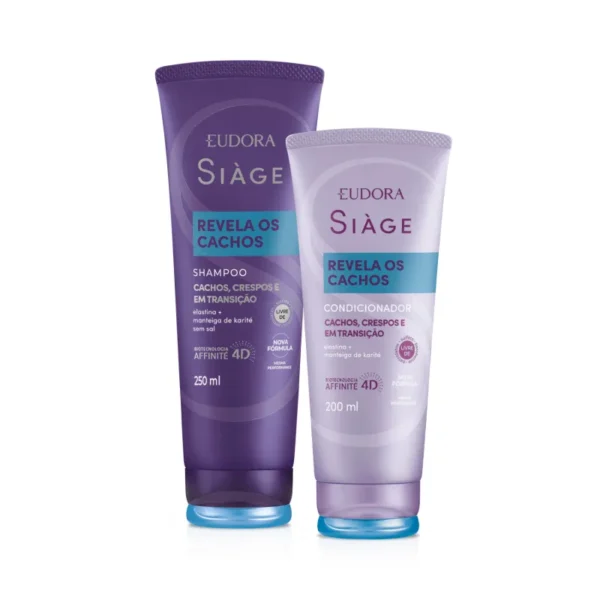 Kit Siàge Revela Os Cachos: Shampoo 250ml + Condicionador 200ml